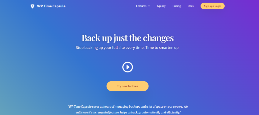 WP Time Capsule - إضافات النسخ الإحتياطي لـ WordPress