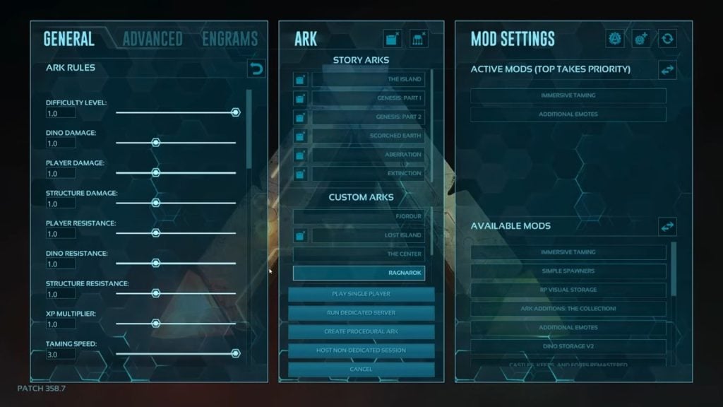 حالت های بازی Ark: Survival Evolved