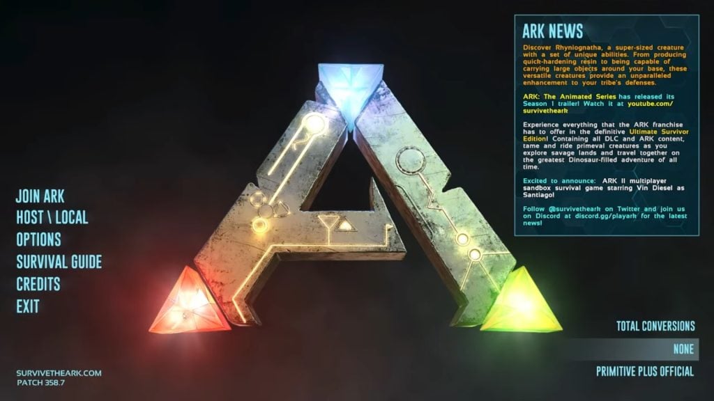 فهرست بازی Ark: Survival Evolved