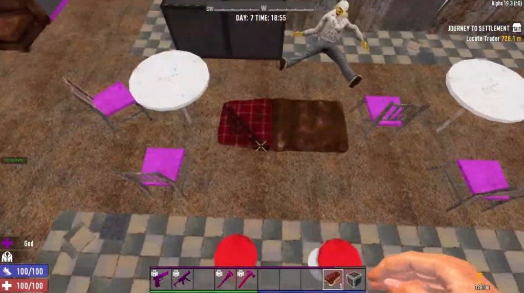 Bedroll في لعبة 7 أيام للموت