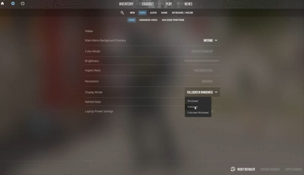إعدادات فيديو لعبة Counter Strike 2