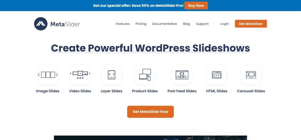 إضافة MetaSlider WordPress Slider