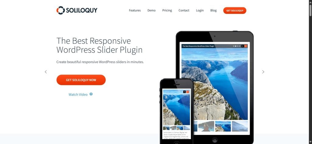 إضافة شريط التمرير لـ WordPress Soliloquy