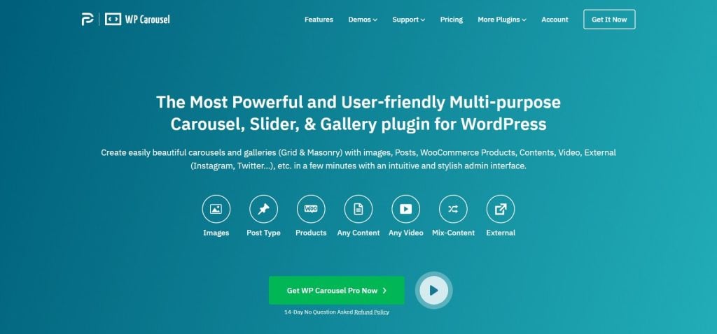 إضافة WP Carousel WordPress Slider