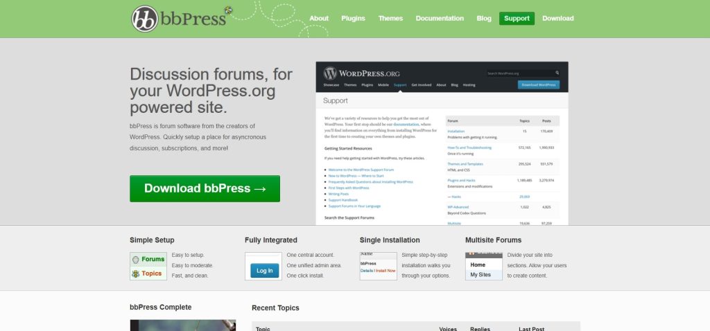 افزونه تالار گفتگو bbPress برای وردپرس
