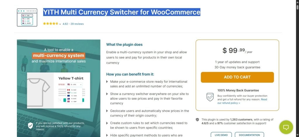 YITH Multi-Currency Switcher برای WooCommerce
