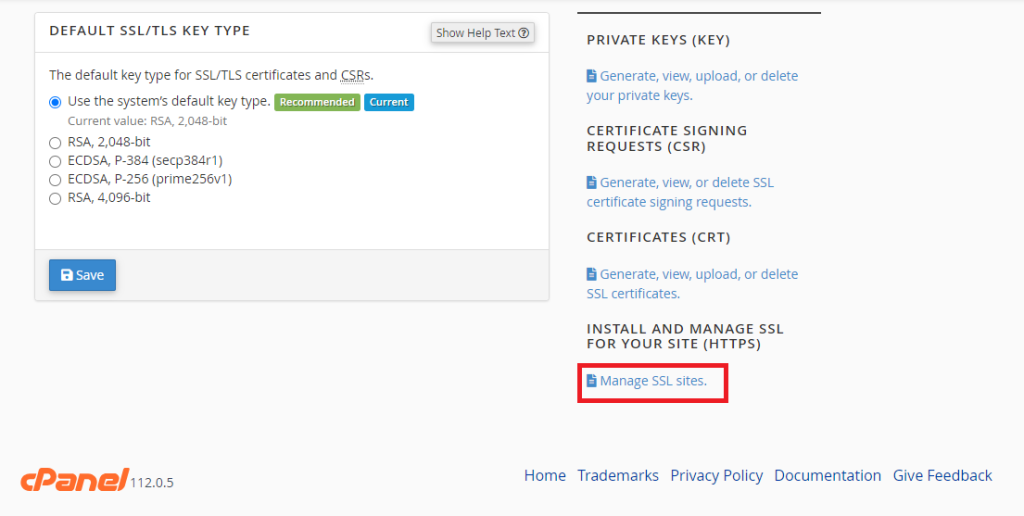 SSL manage