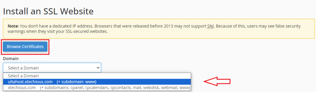installing Certificate