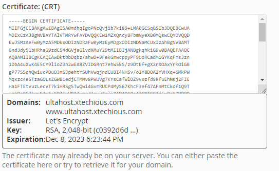 installing Certificate
