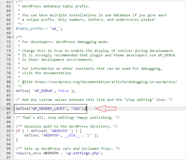 wp memory limit