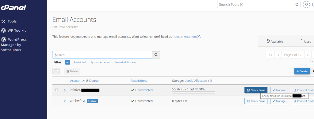 Email Accounts