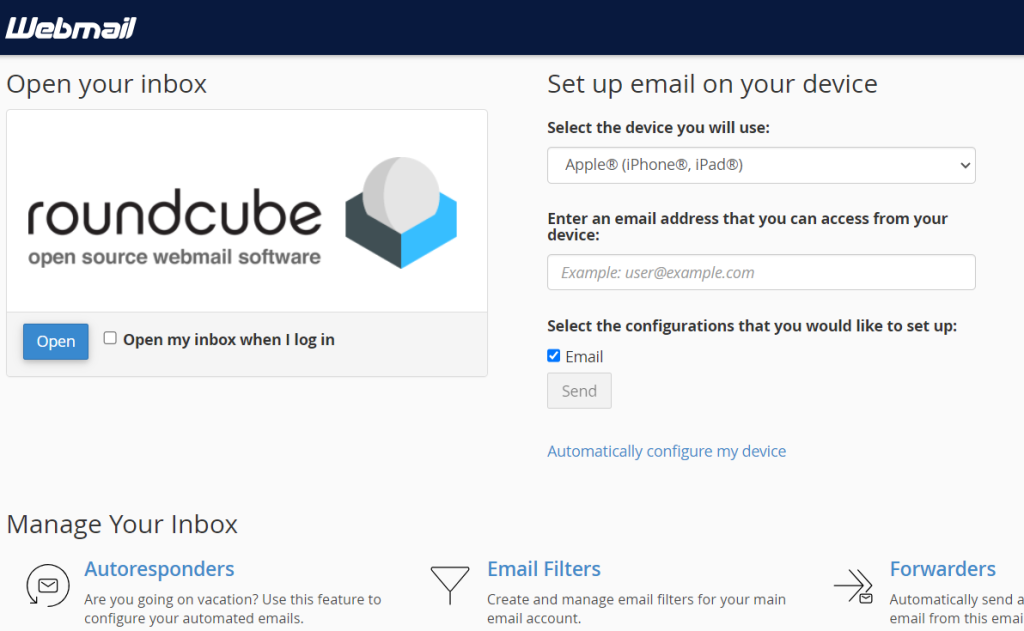 Webmail roundcube