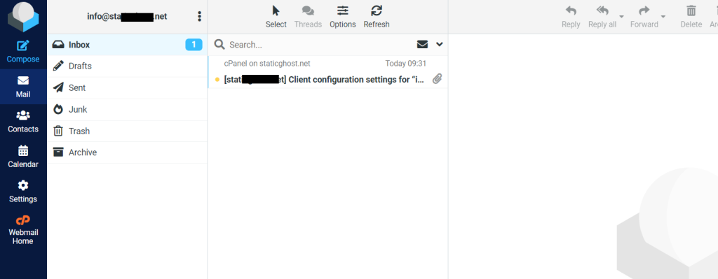 Webmail account