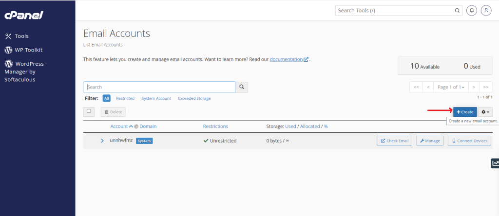 Email create