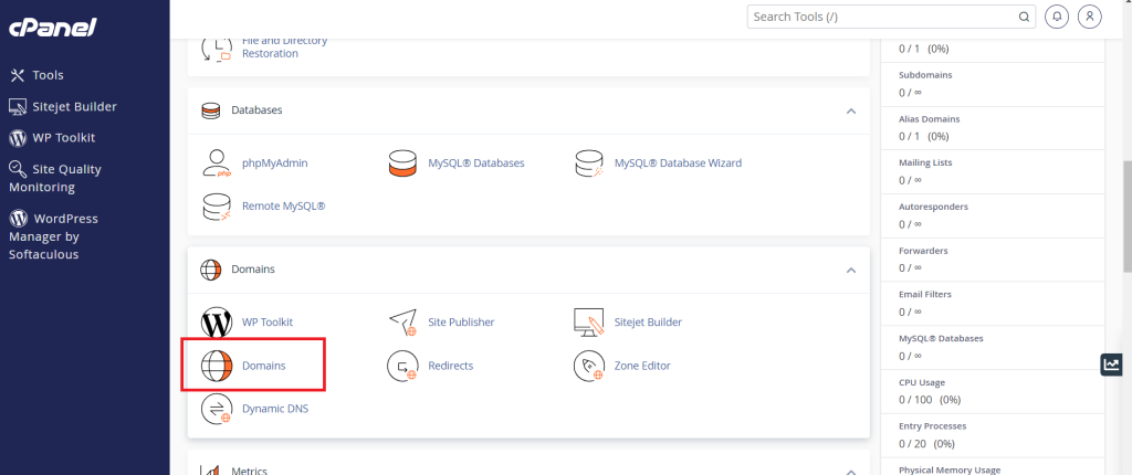 Domains cPanel