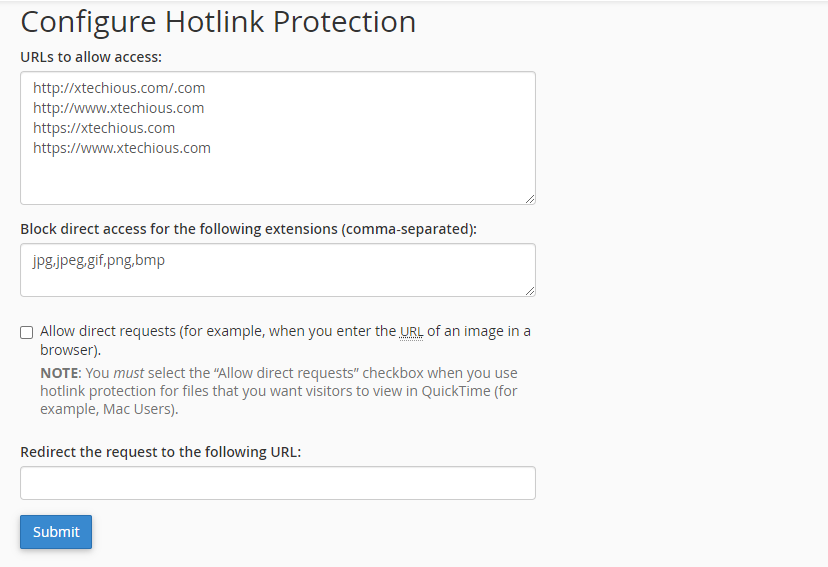 Hotlink Protection