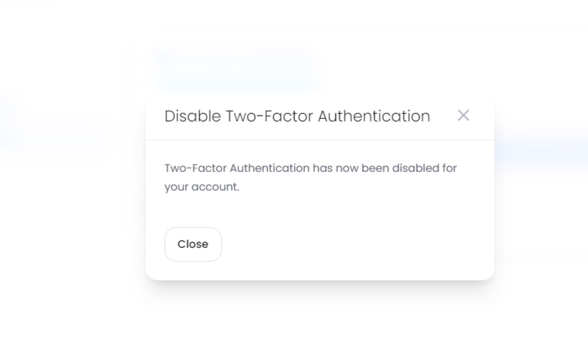 2fa disabled SunServer