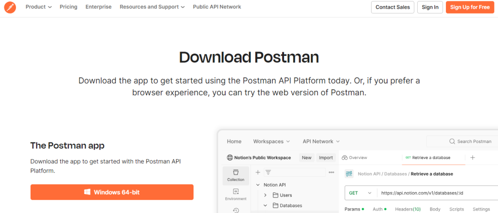 postman page