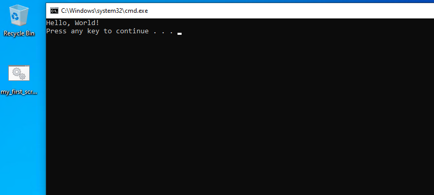 batch script running