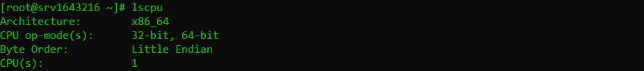 lscpu command