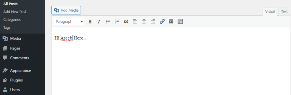 classic editor post