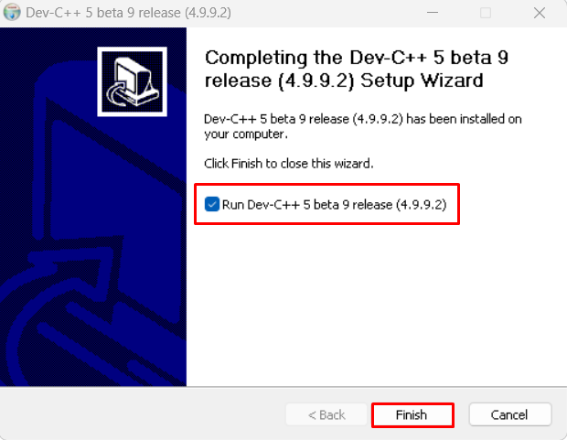 completing dev C++