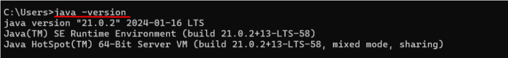 java version