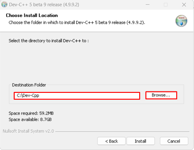 install location