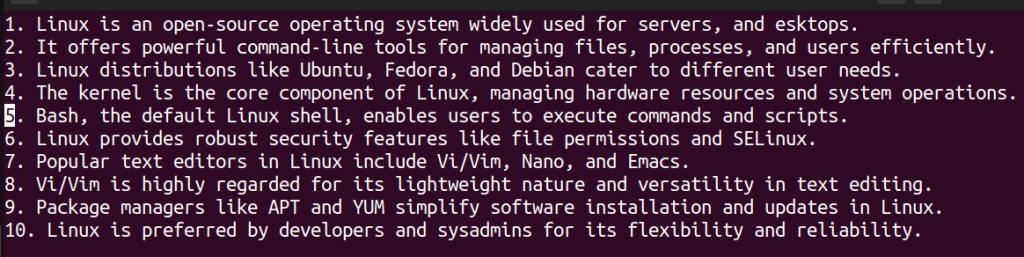 bash linux